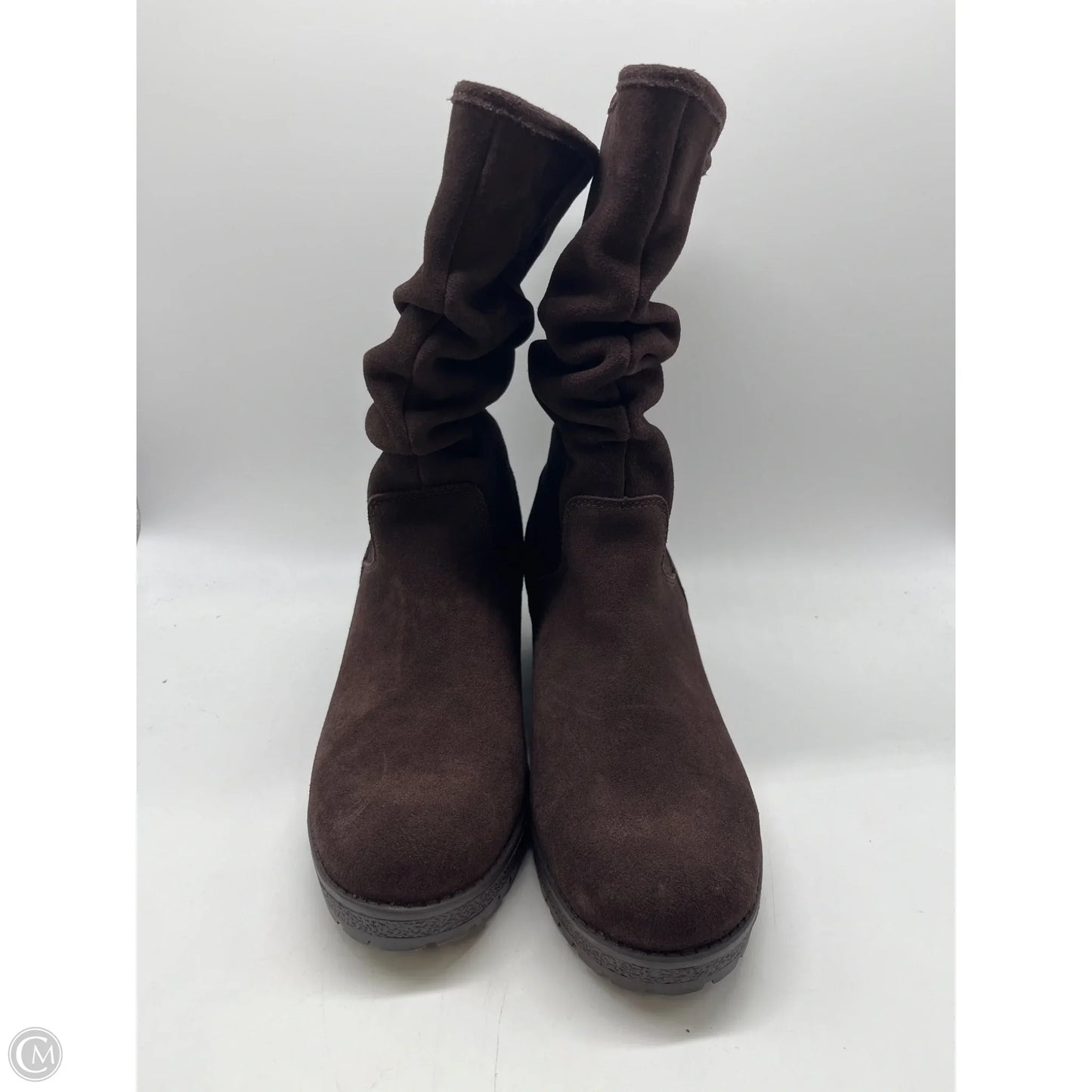 Boots Ankle Heels By Jambu In Brown, Size: 10