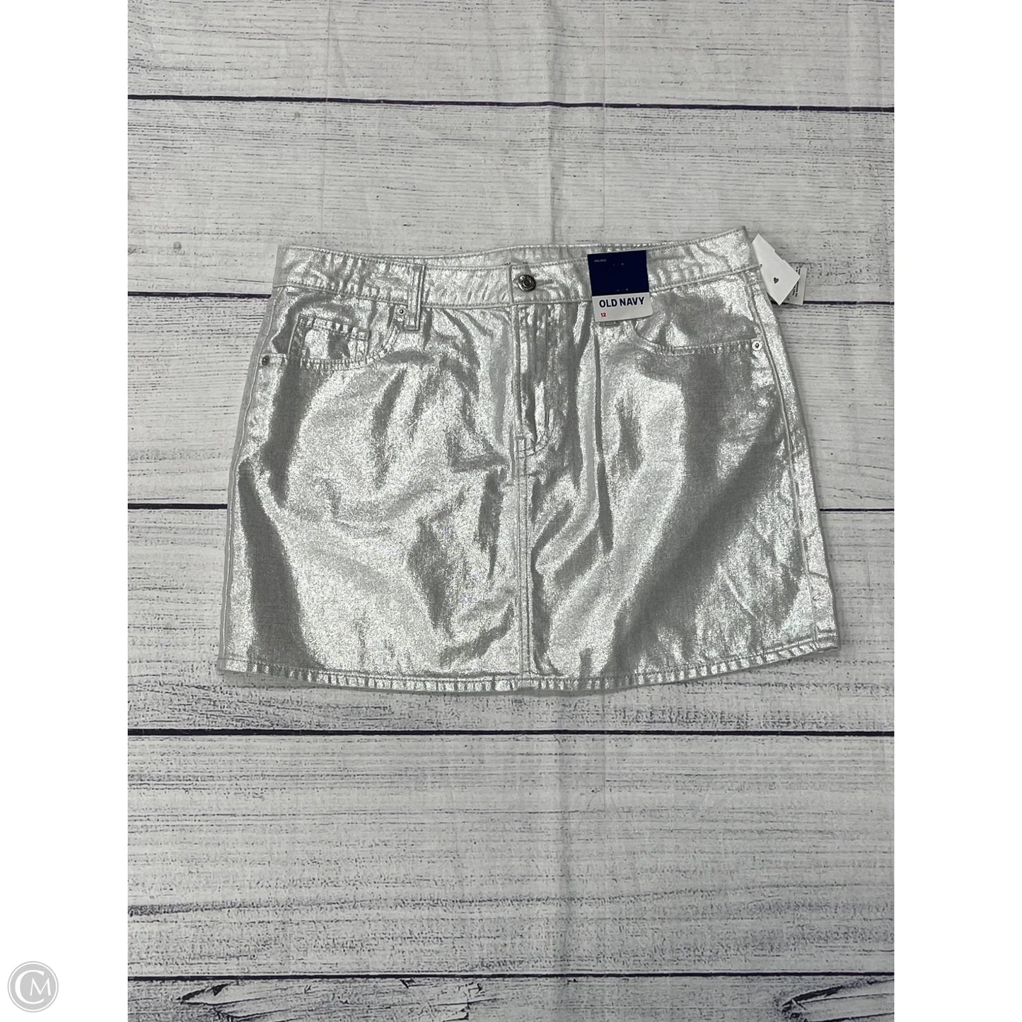 Skirt Mini & Short By Old Navy In Silver, Size: 12