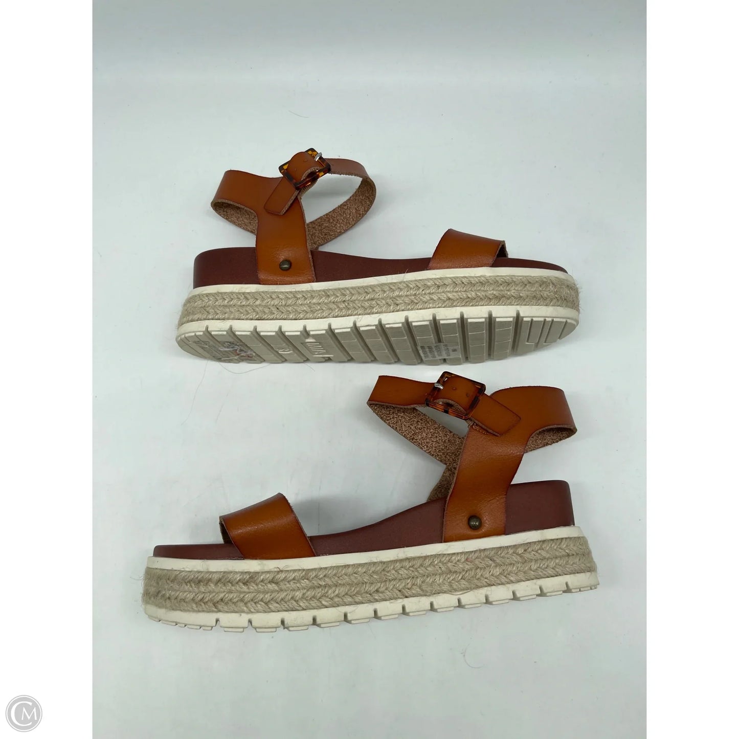 Sandals Heels Platform By Mia In Brown, Size: 8