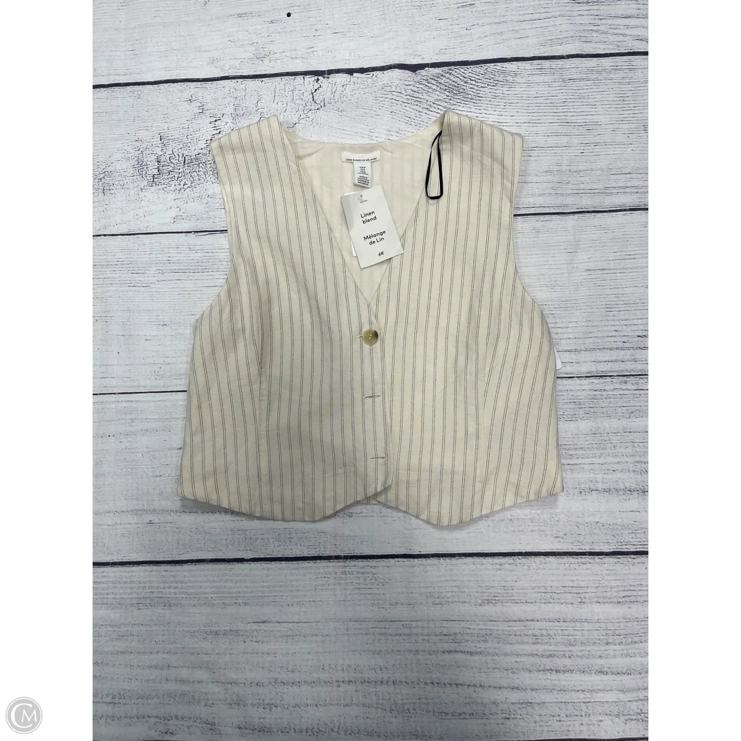 Vest Other By H&m In Cream, Size: M