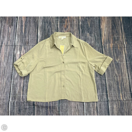 Top Short Sleeve Designer By Michael Kors In Tan, Size: L