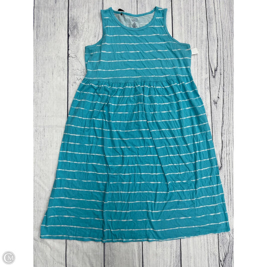Dress Casual Maxi By Croft And Barrow In Blue, Size: 3x