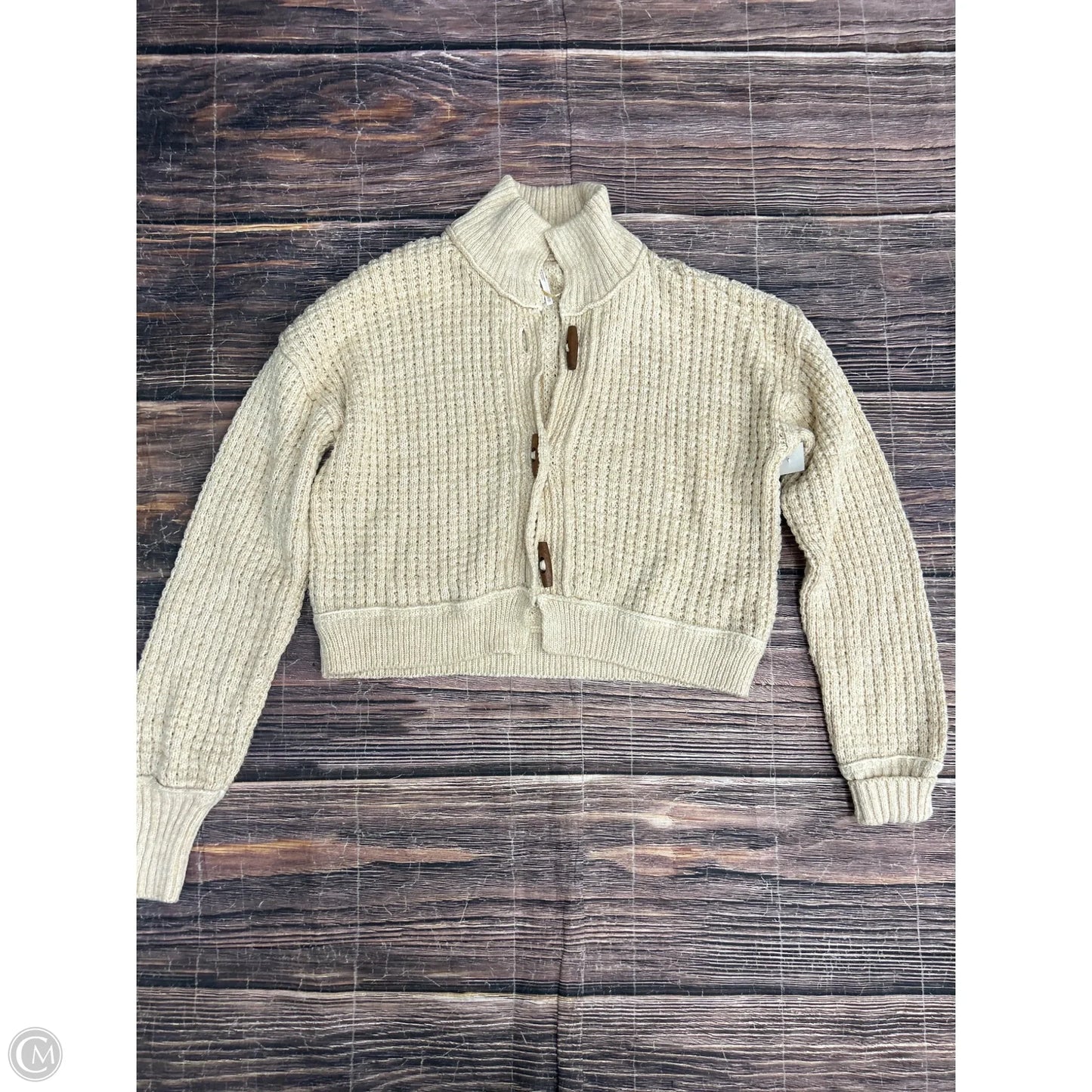 Sweater Cardigan By Free People In Tan, Size: Xs