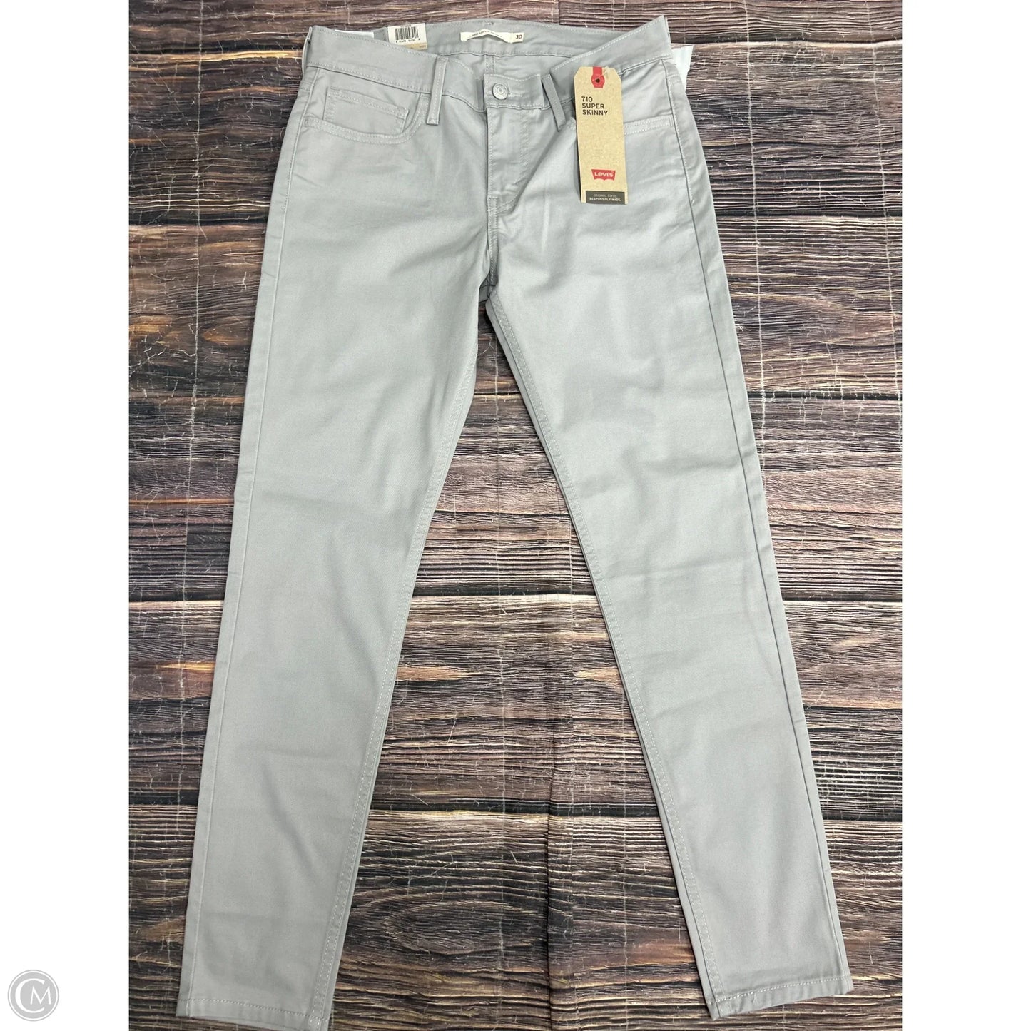 Jeans Skinny By Levis In Grey, Size: 10