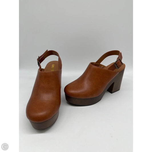 Shoes Heels Block By Clothes Mentor In Brown, Size: 8
