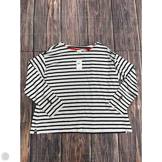 Top Long Sleeve By J. Jill In Blue & White, Size: Xl
