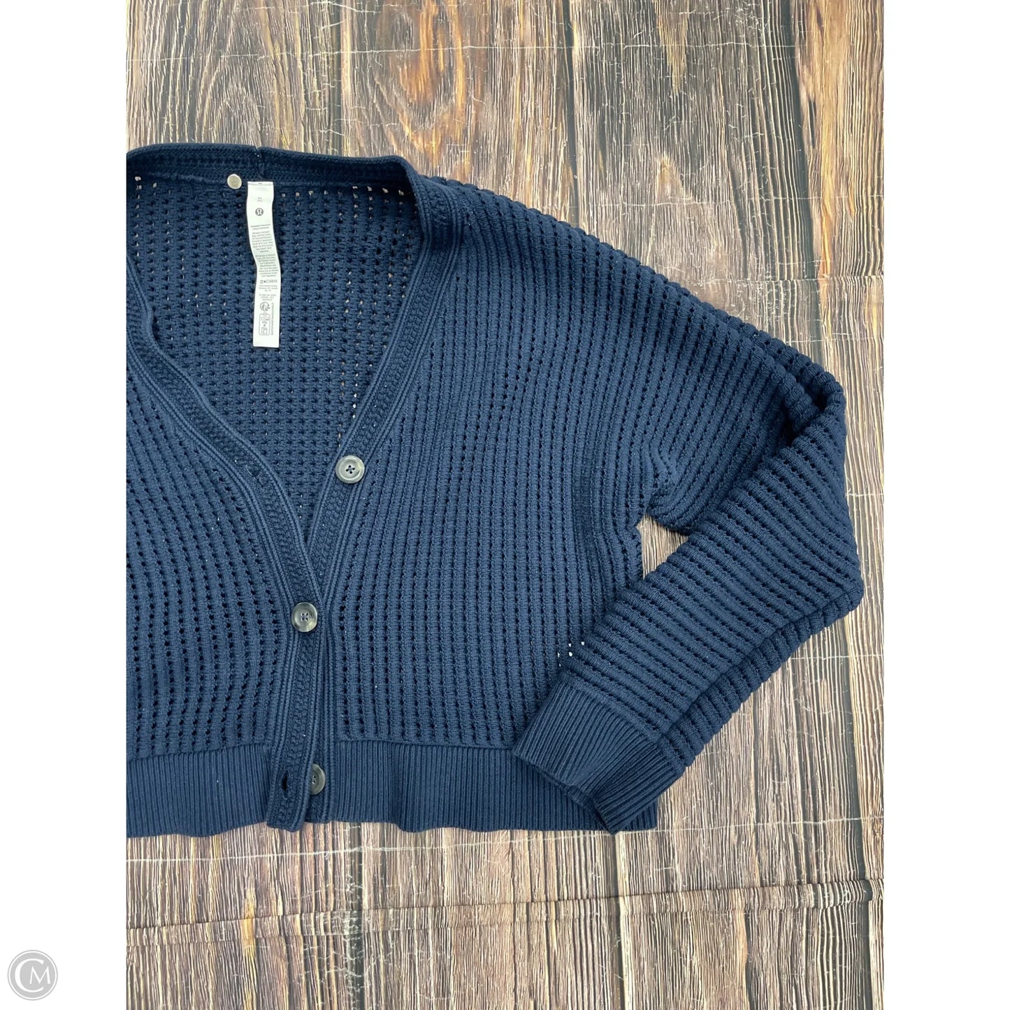 Sweater Cardigan By Lululemon In Blue, Size: Xl