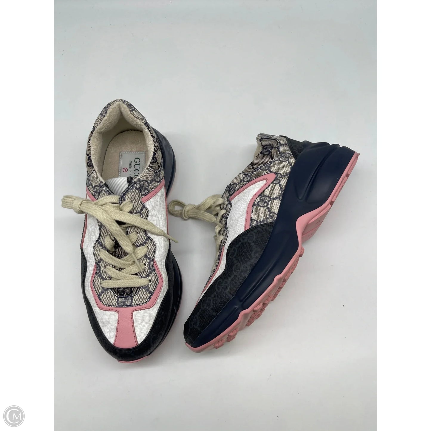 Shoes Luxury Designer By Gucci In Multi-colored, Size: 7.5