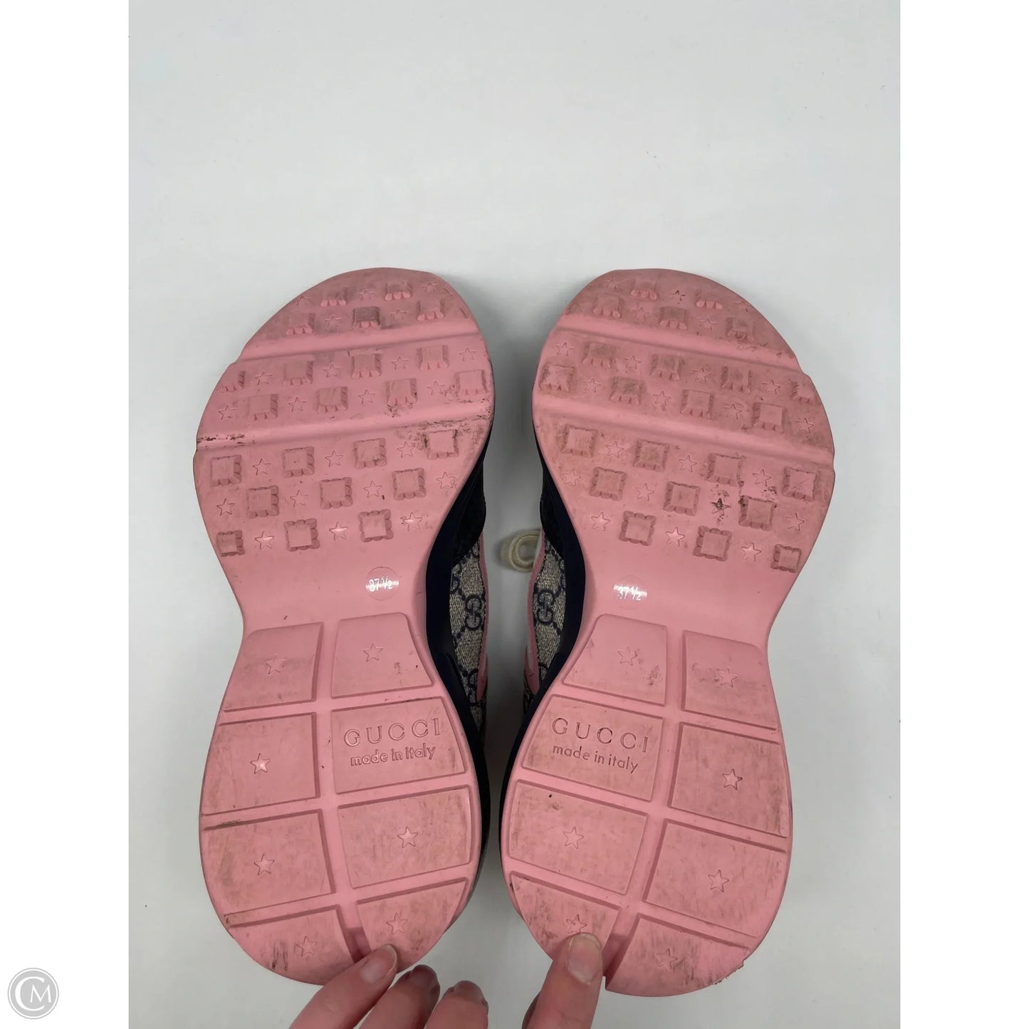 Shoes Luxury Designer By Gucci In Multi-colored, Size: 7.5