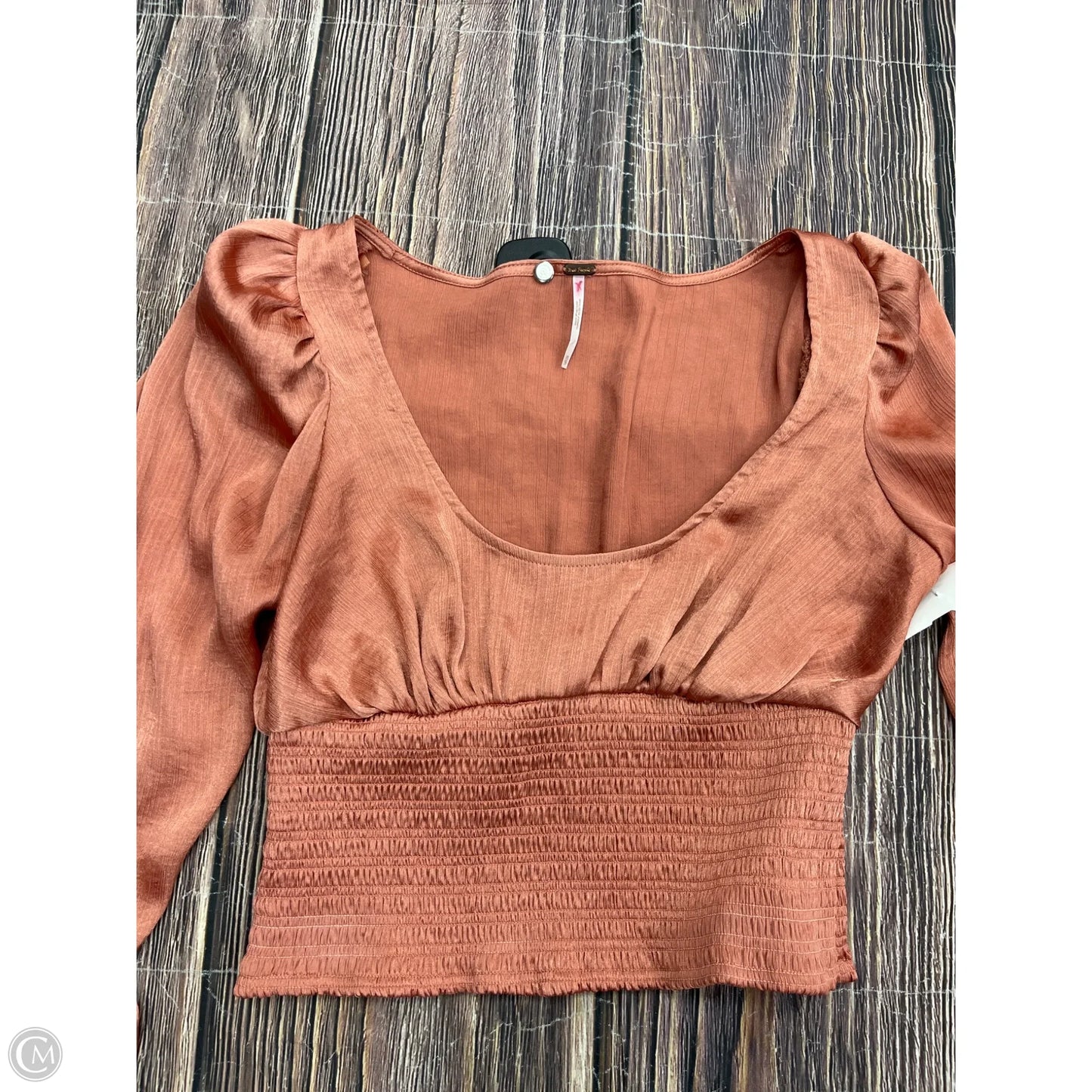Top Long Sleeve By Free People In Orange, Size: Xs