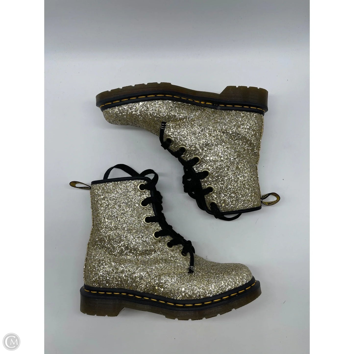Boots Ankle Flats By Dr Martens In Gold, Size: 8