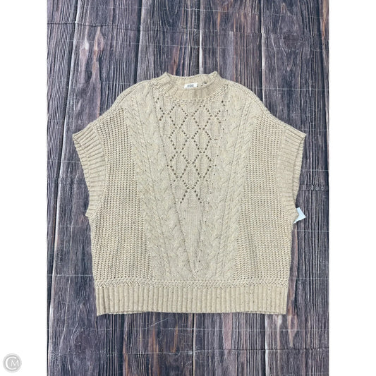Sweater Short Sleeve By Ana In Tan, Size: 2x