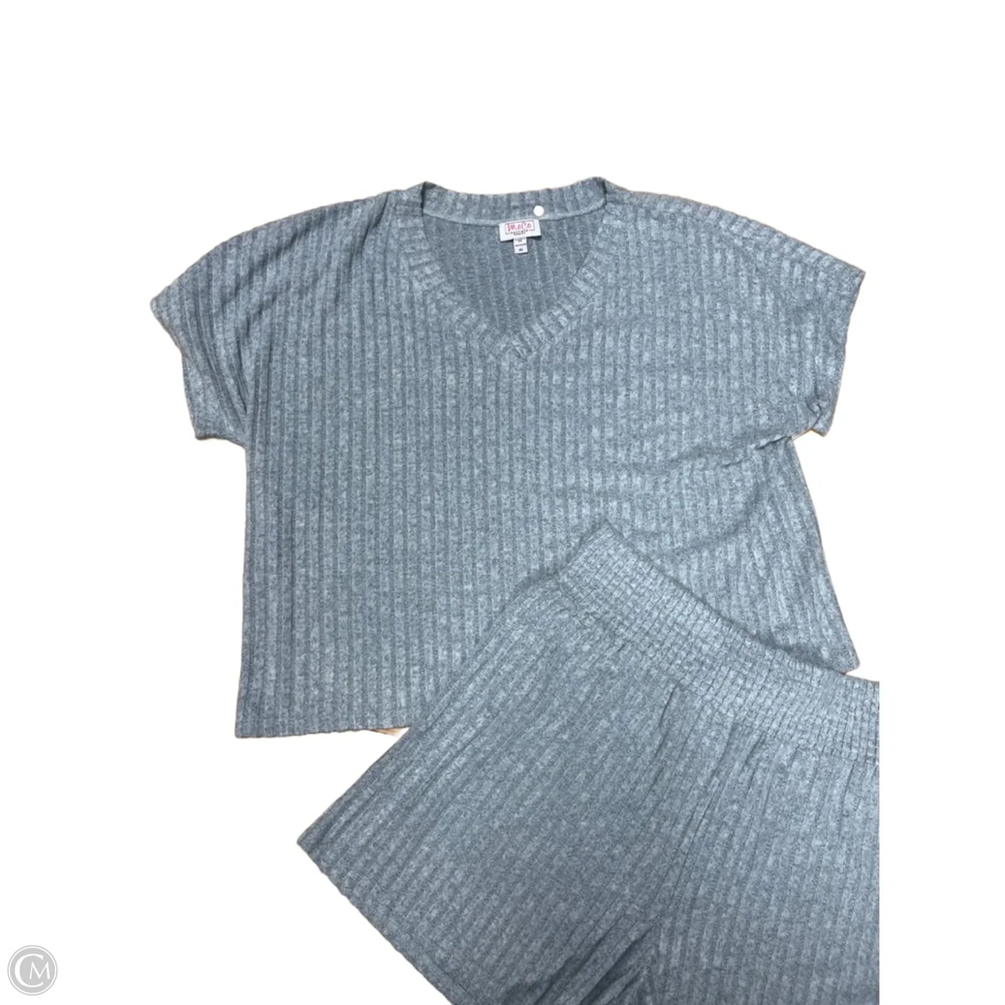 Lounge Set Shorts By Clothes Mentor In Grey, Size: 2x