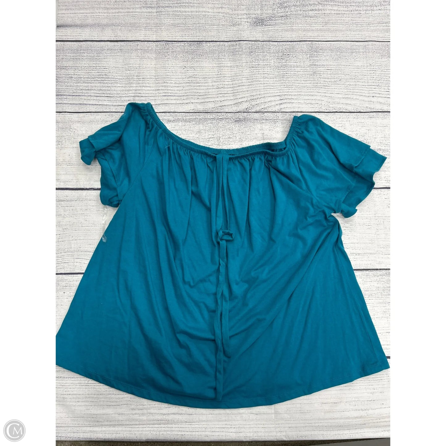 Top Short Sleeve By Lane Bryant In Blue, Size: 1x