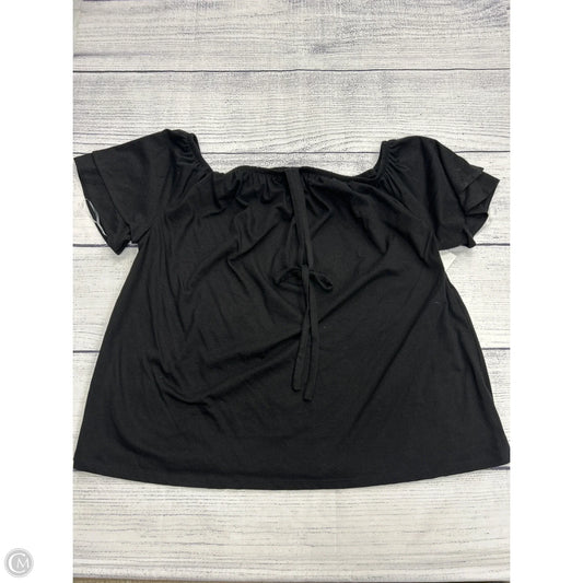 Top Short Sleeve By Lane Bryant In Black, Size: 1x