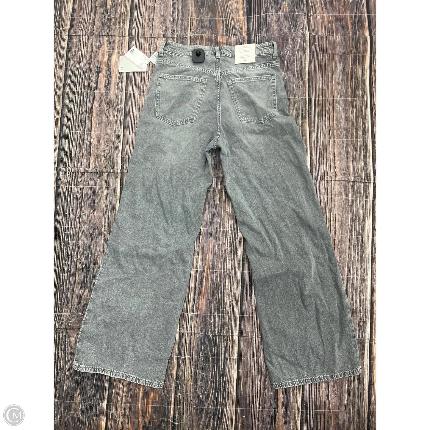 Jeans Wide Leg By Divided In Grey Denim, Size: 8