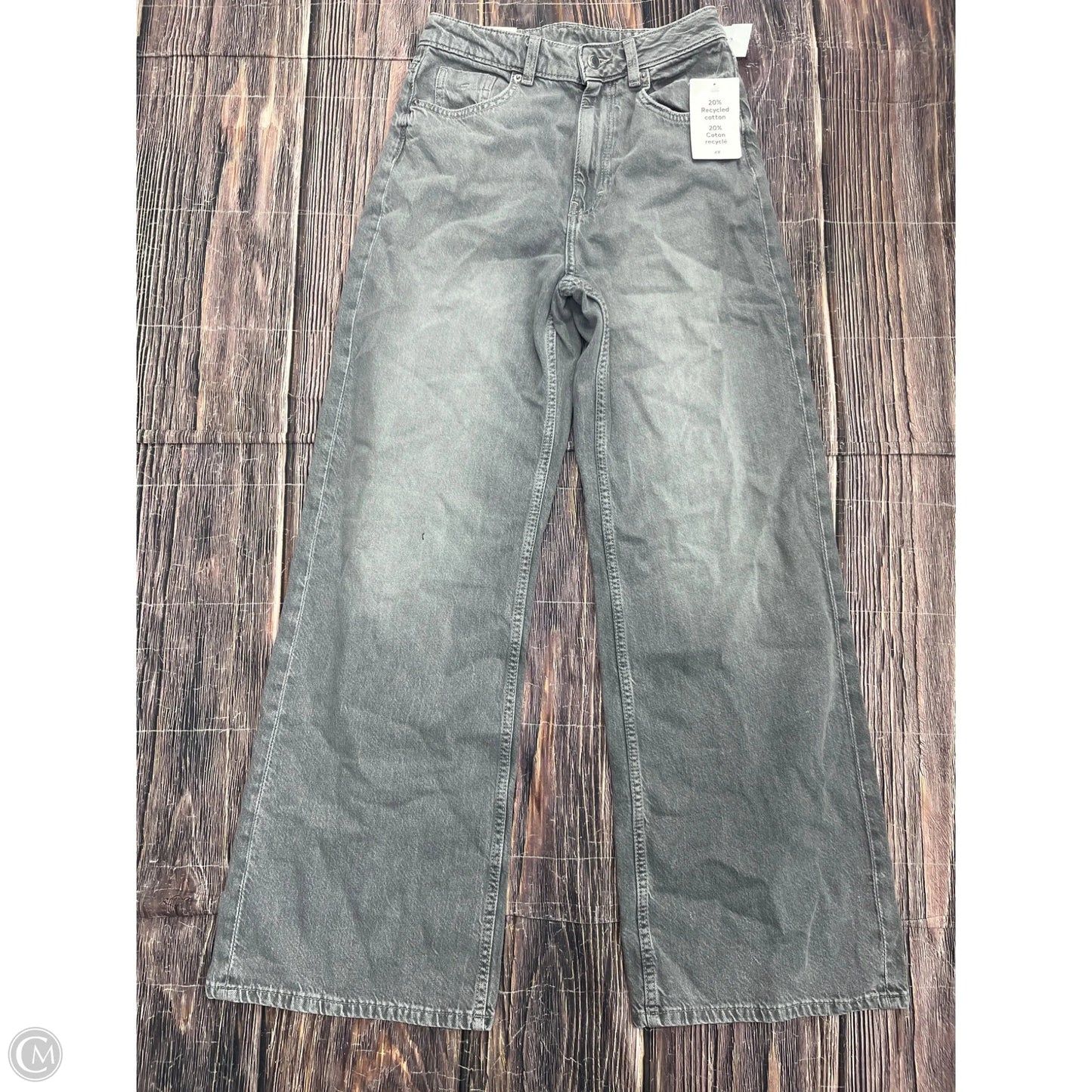 Jeans Wide Leg By Divided In Grey Denim, Size: 6