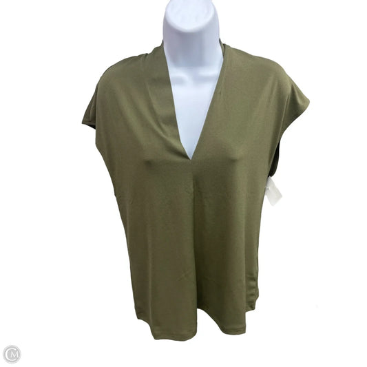 Top Short Sleeve By H&m In Green, Size: S