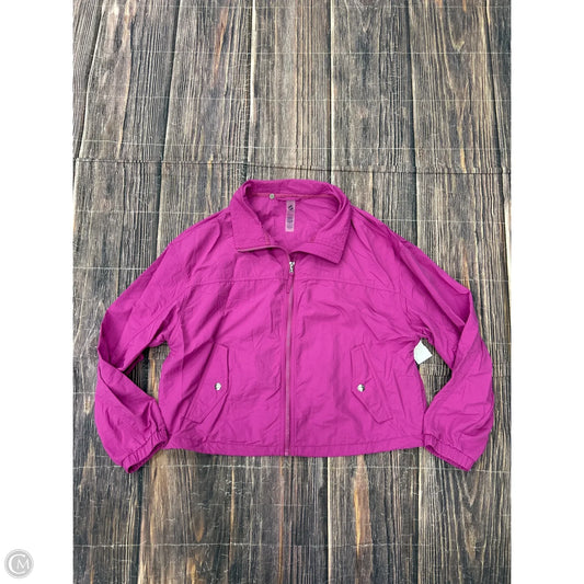 Athletic Jacket By Lou And Grey In Purple, Size: L