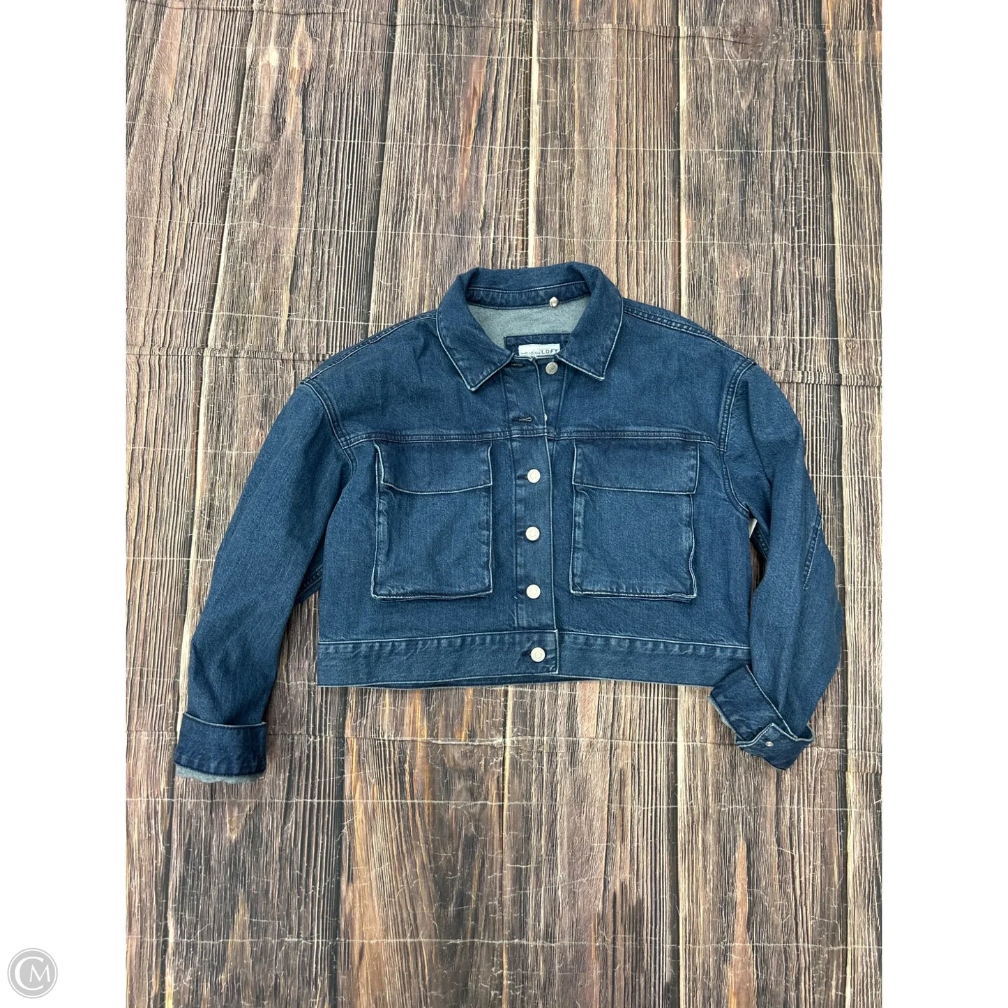 Jacket Denim By Loft In Blue Denim, Size: L