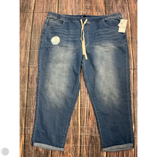 Jeans Straight By Wallflower In Blue Denim, Size: 3x