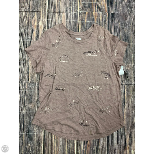 Top Short Sleeve By Old Navy In Brown, Size: Xl