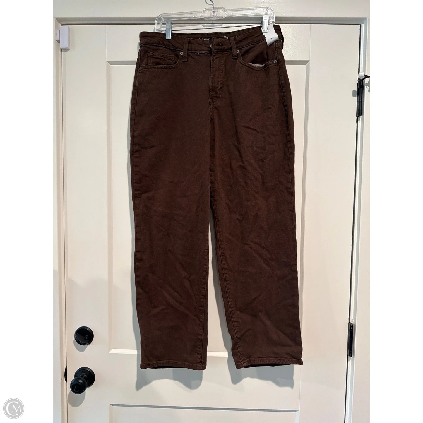 Jeans Straight By Old Navy In Brown Denim, Size: 12