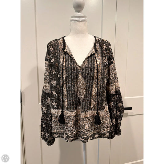Top Long Sleeve By Lucky Brand In Multi-colored, Size: Mp