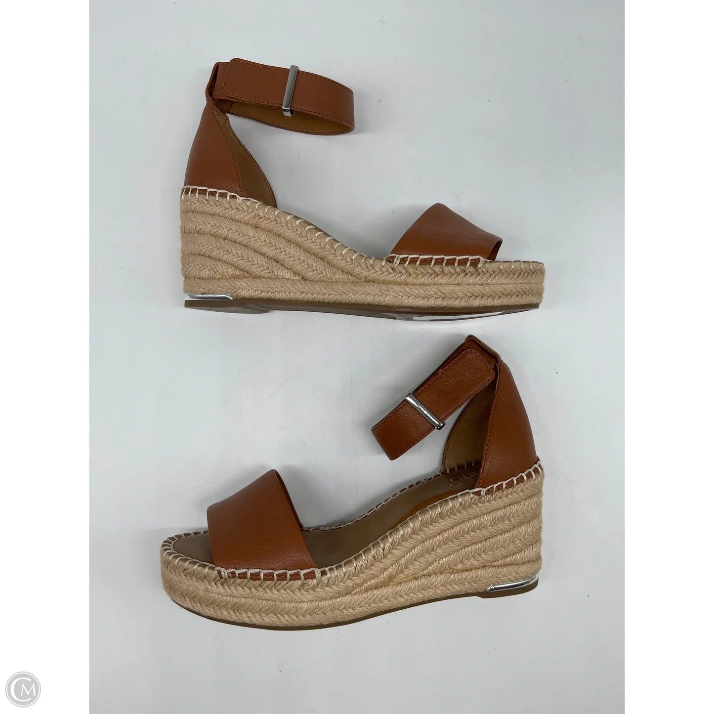 Sandals Heels Wedge By Franco Sarto In Brown, Size: 8