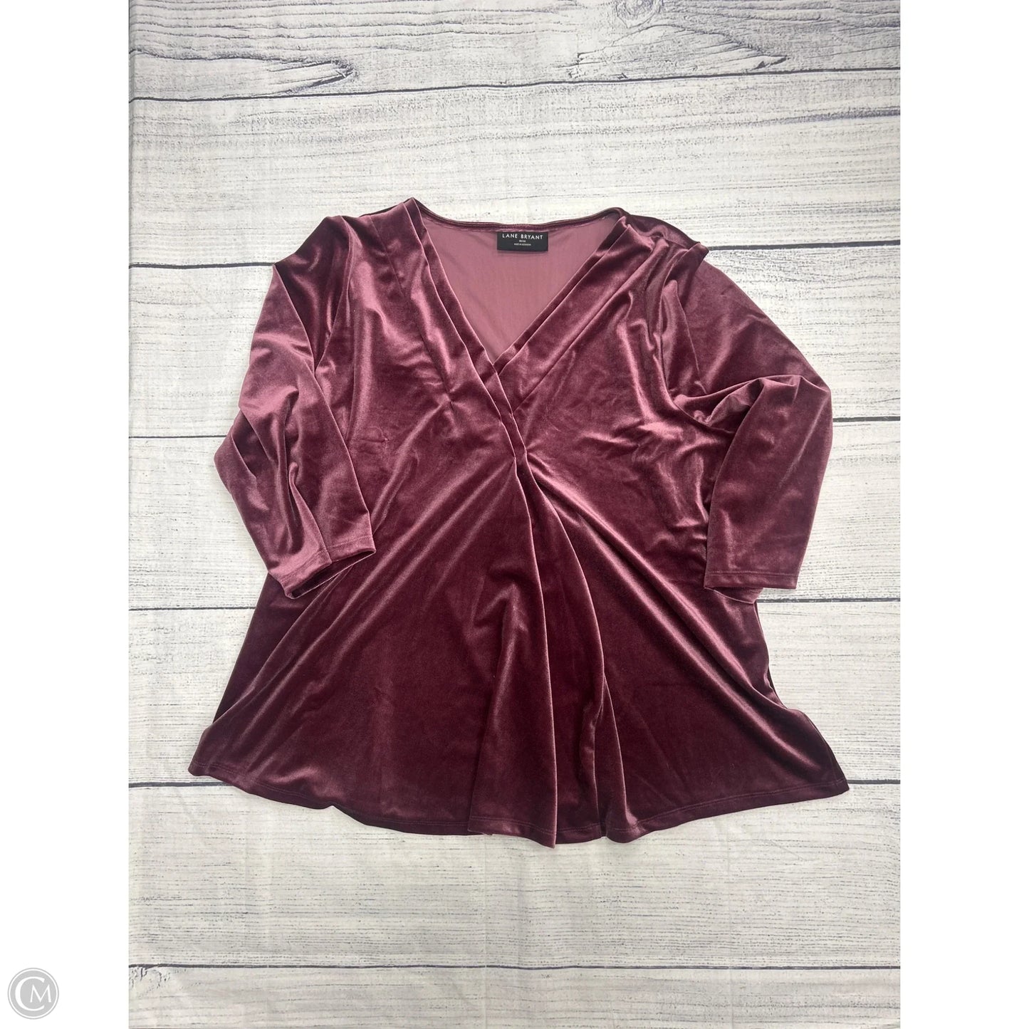 Top Long Sleeve By Lane Bryant In Purple, Size: 1x