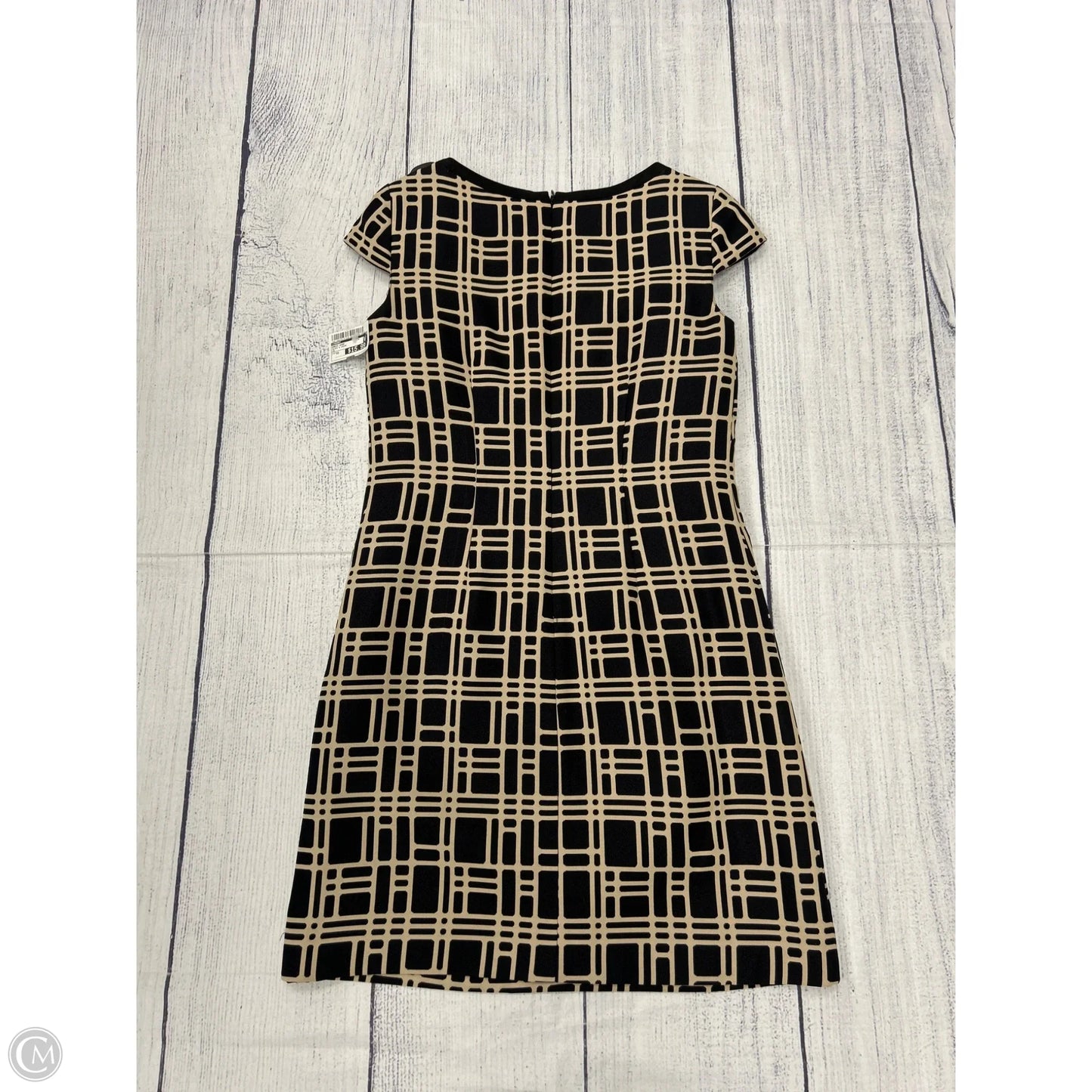 Dress Work By Tahari In Black & Cream, Size: Xs