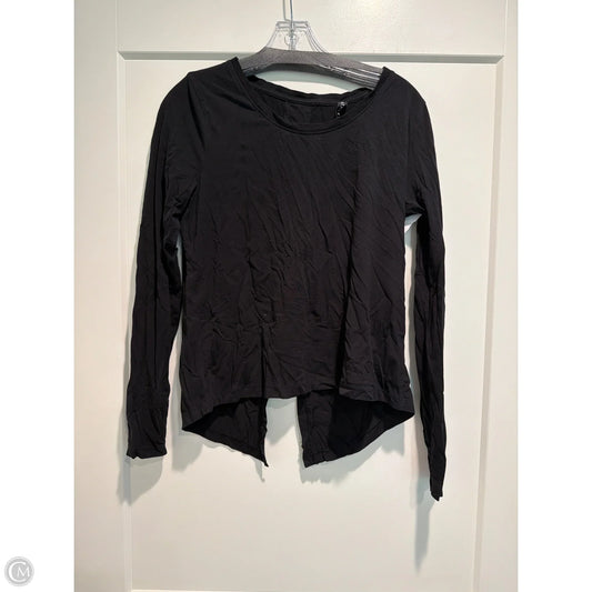 Athletic Top Long Sleeve Crewneck By Athleta In Black, Size: S