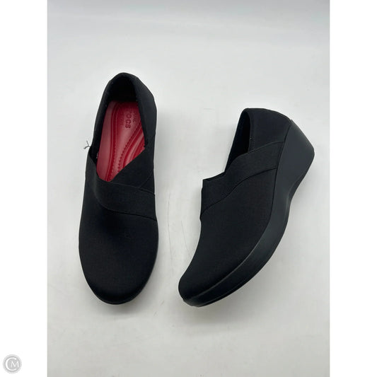 Shoes Heels Wedge By Crocs In Black, Size: 11