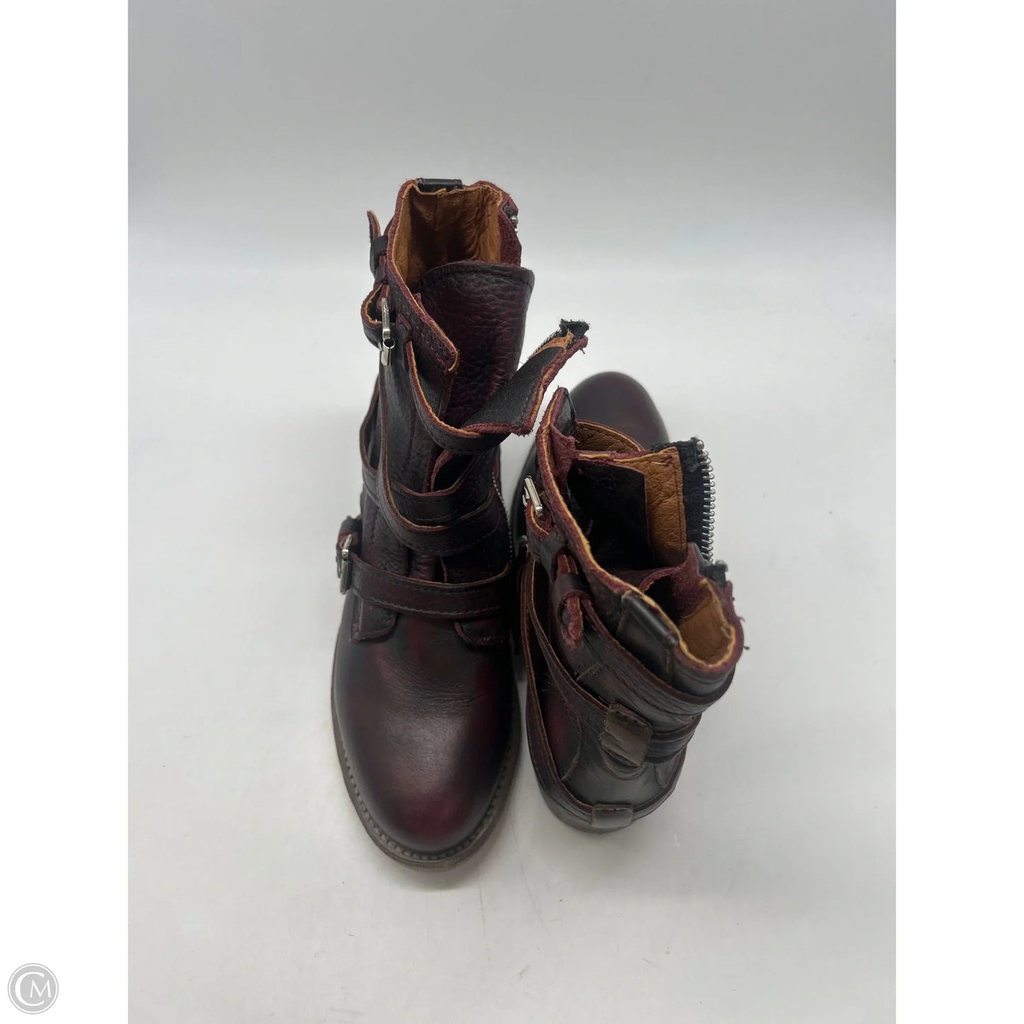 Boots Ankle Flats By Freebird In Red, Size: 8