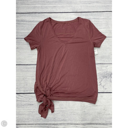 Athletic Top Short Sleeve By Lululemon In Pink, Size: S