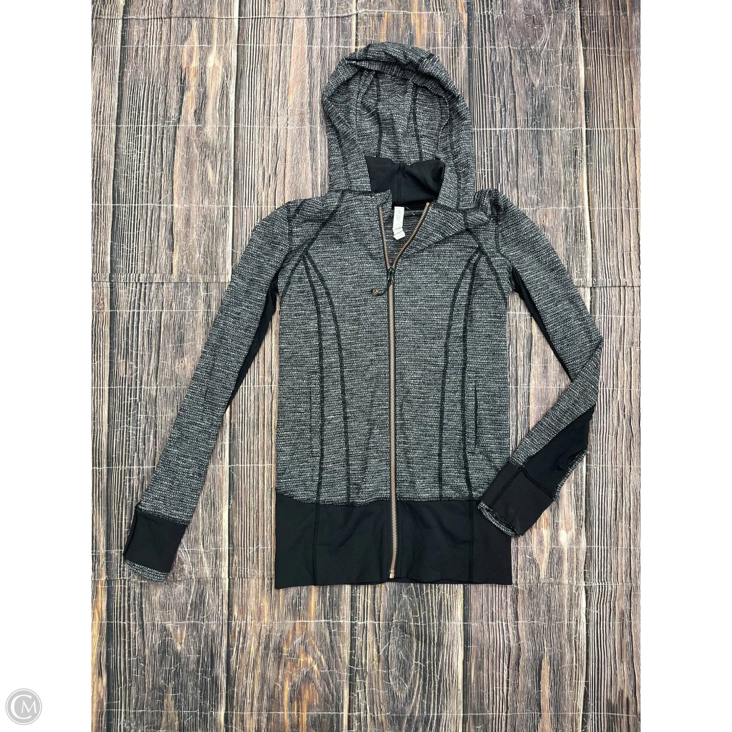Athletic Jacket By Lululemon In Grey, Size: 6
