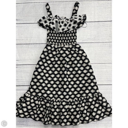 Dress Casual Midi By Anthropologie In Black & White, Size: Xsp