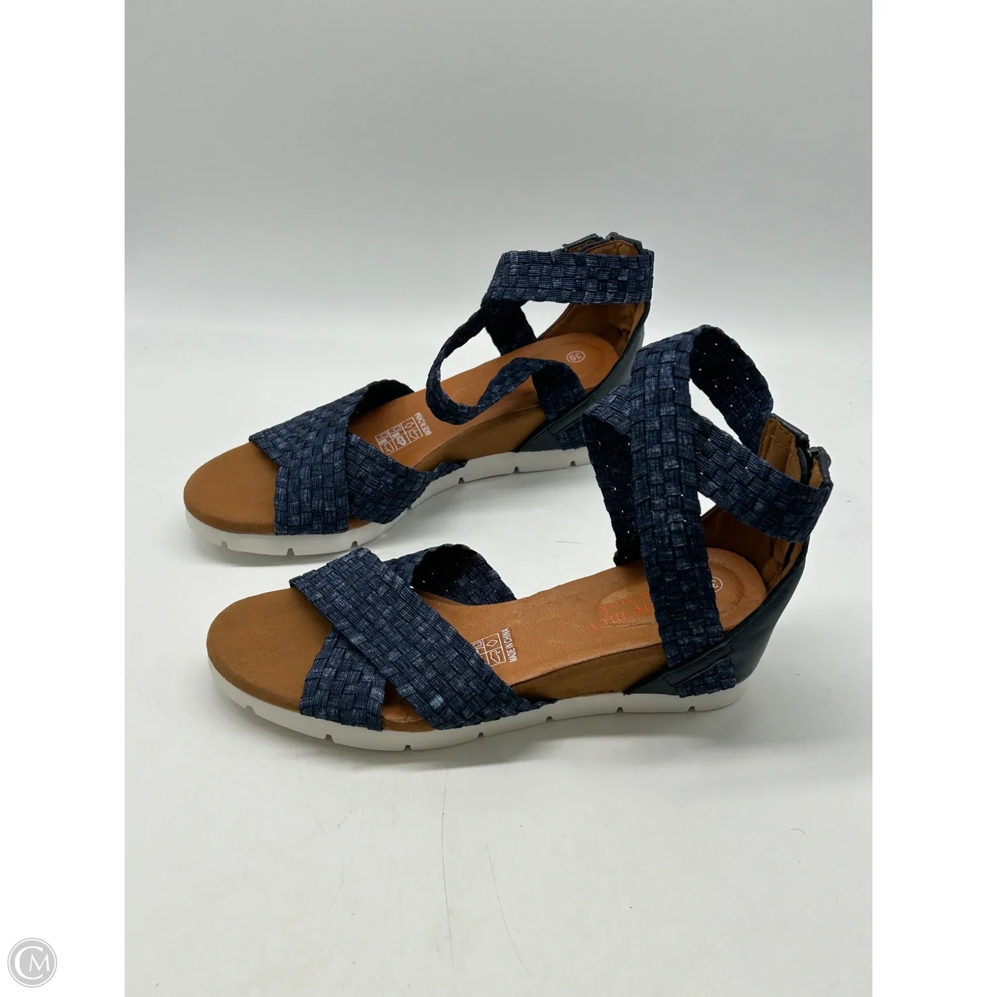 Sandals Heels Wedge By Bernie Mev In Blue, Size: 8.5