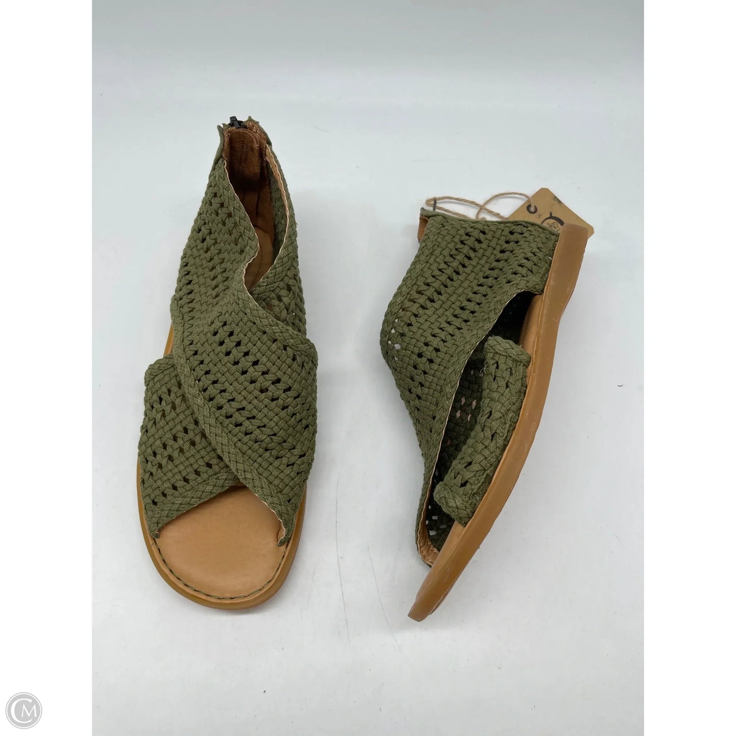 Sandals Flats By Born In Green, Size: 8