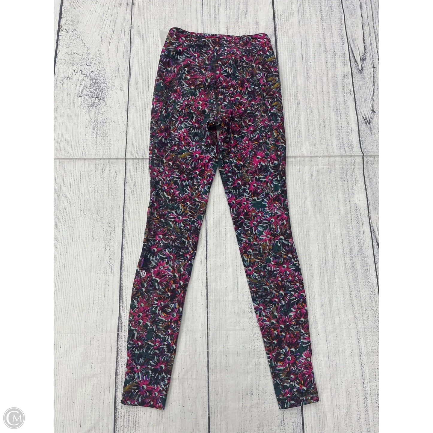Athletic Leggings By Lululemon In Floral Print, Size: 4