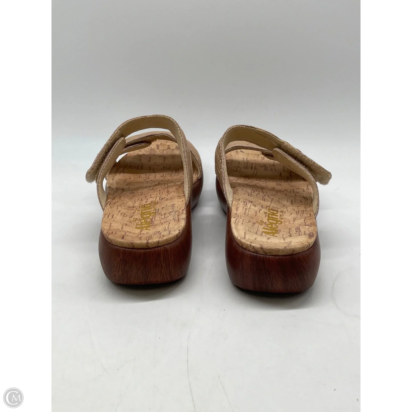 Sandals Heels Wedge By Alegria In Tan, Size: 7.5