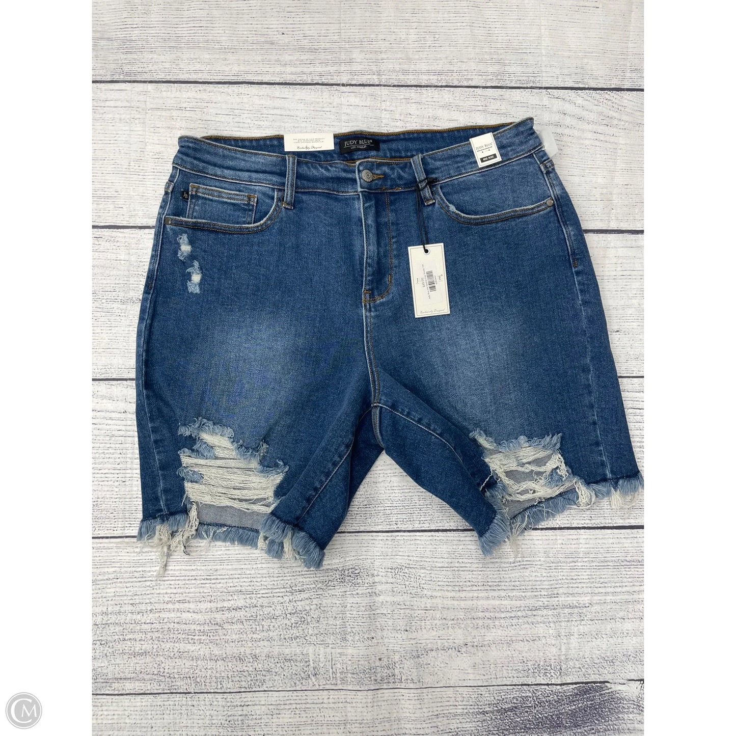 Shorts By Judy Blue In Blue Denim, Size: 2x