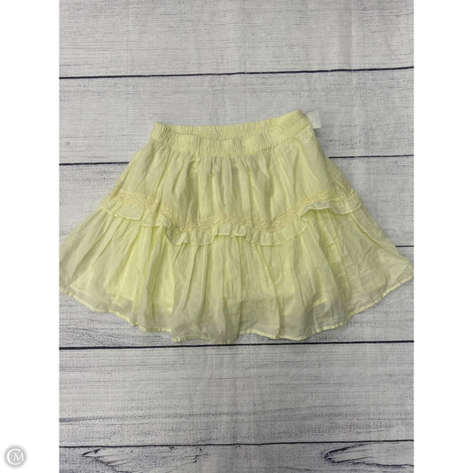 Skirt Mini & Short By Loft In Yellow, Size: S