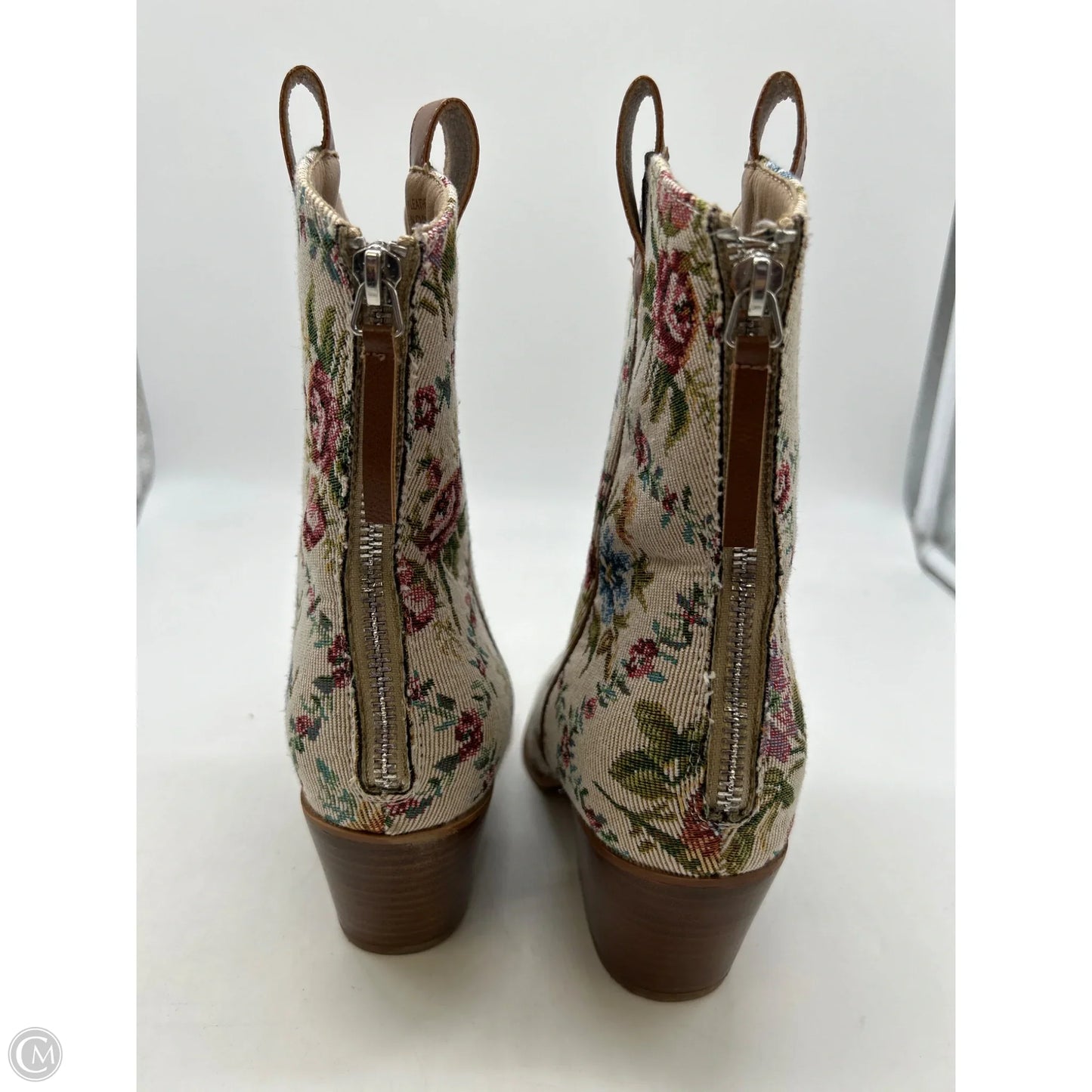Boots Ankle Heels By Altard State In Floral Print, Size: 7.5
