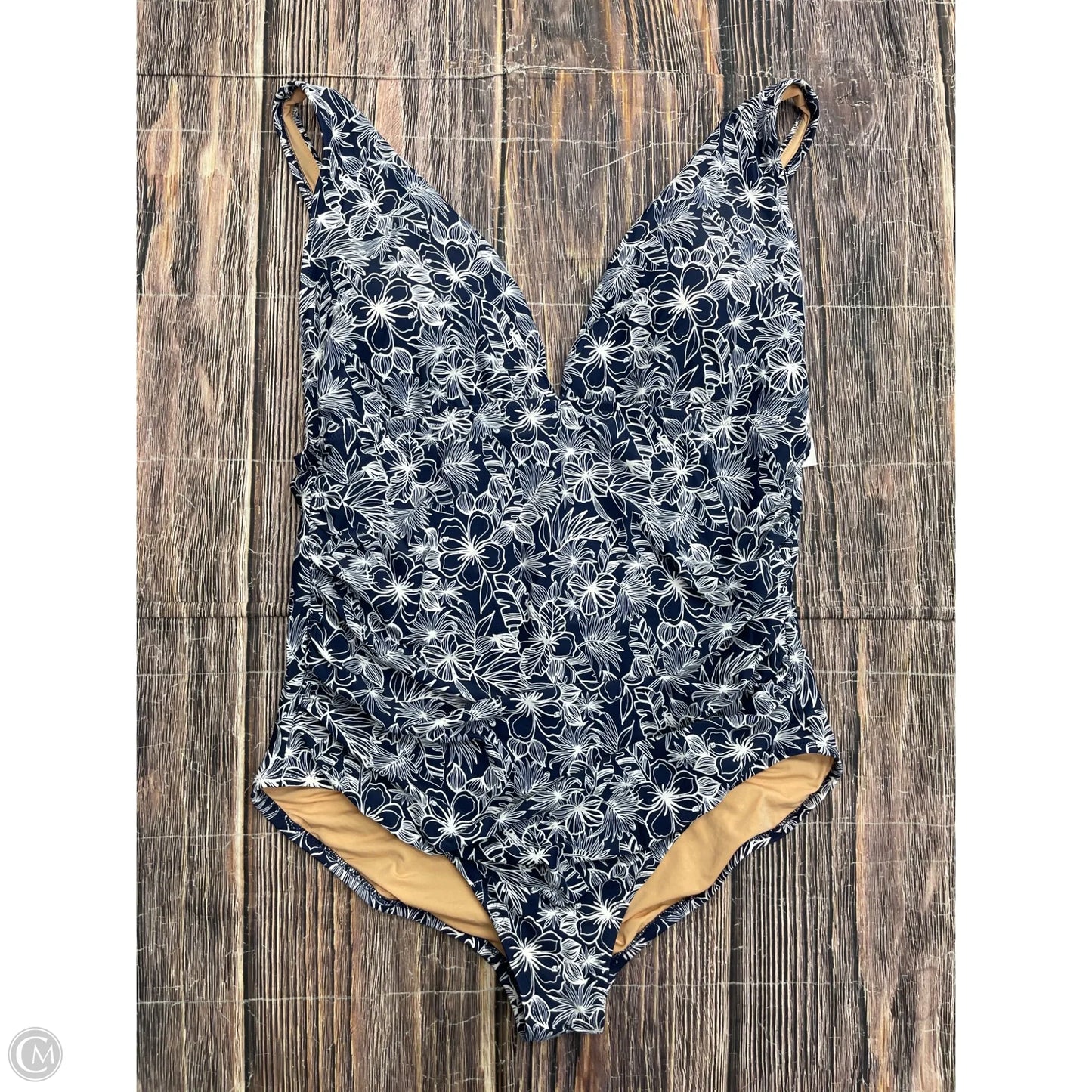 Swimsuit By J. Crew In Blue & White, Size: 2x