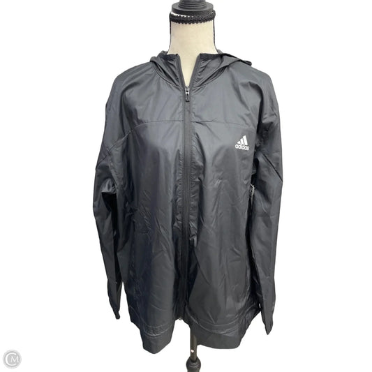 Athletic Jacket By Adidas In Black, Size: Xl