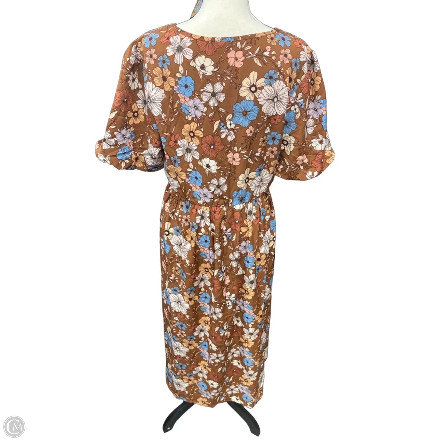 Dress Casual Maxi By Bloomchic In Brown, Size: 12