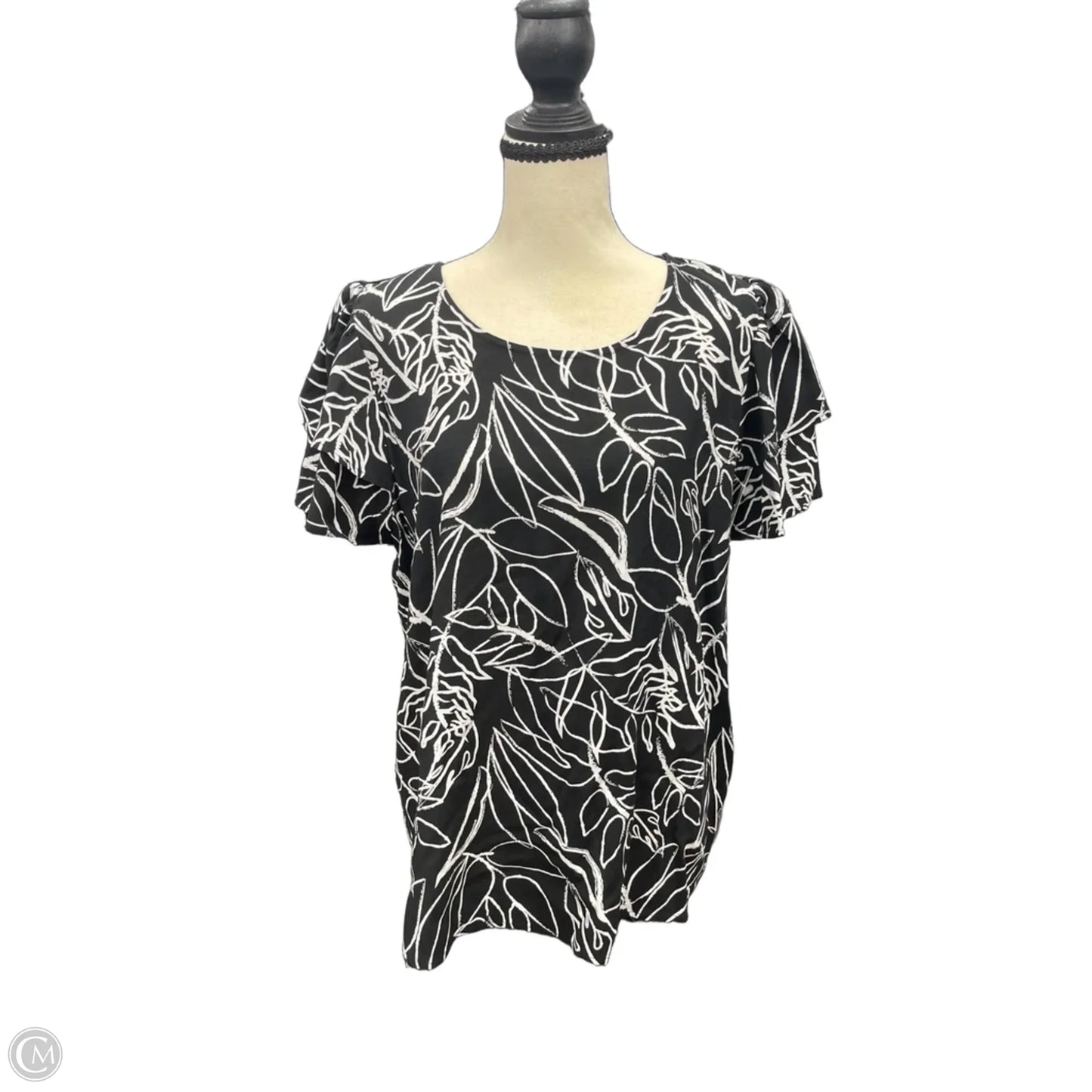 Top Short Sleeve By Sugar Lips In Black, Size: L