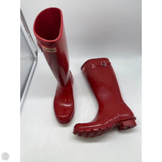 Boots Designer By Hunter In Red, Size: 5