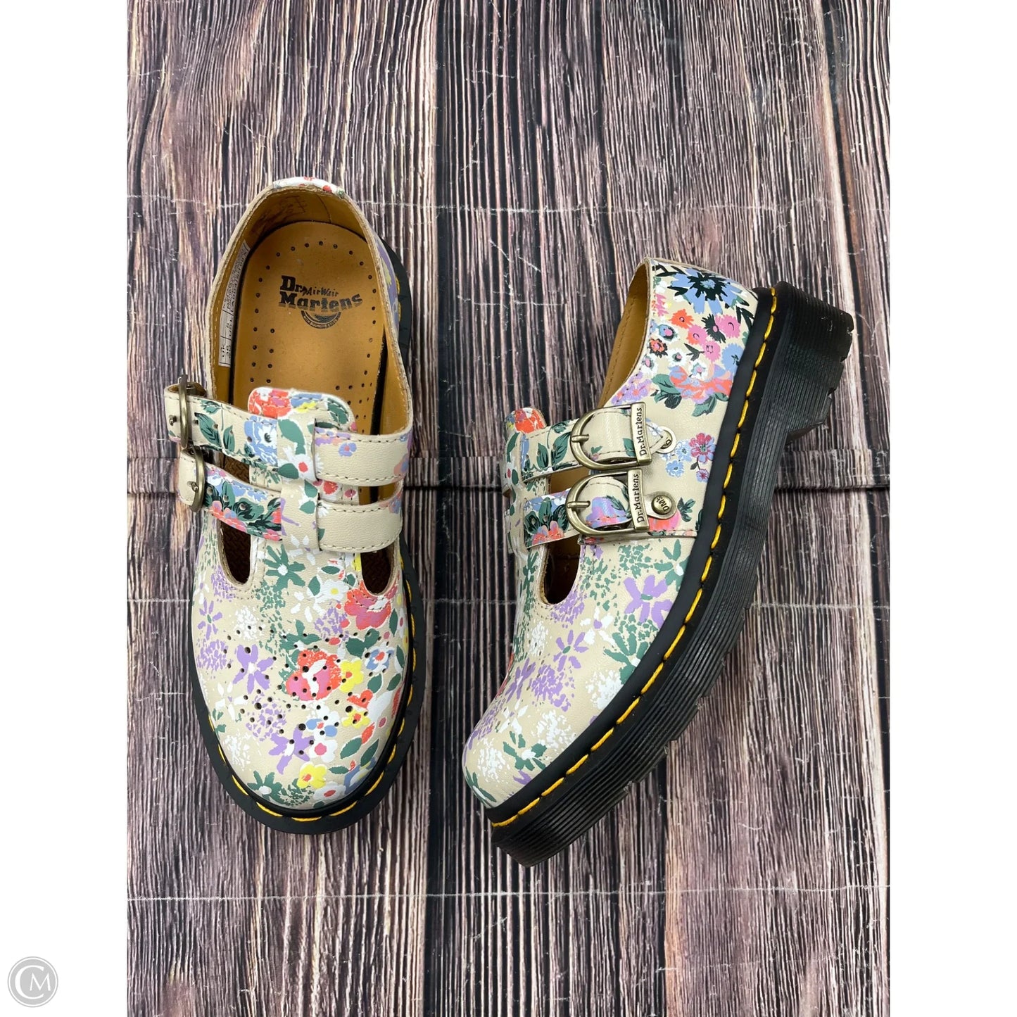 Shoes Flats By Dr Martens In Floral Print, Size: 5